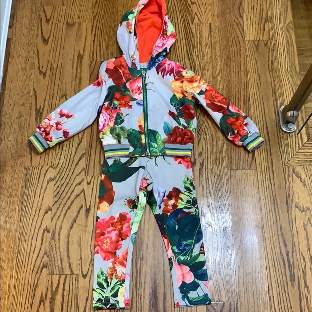 Girls Bright Floral Matching Set